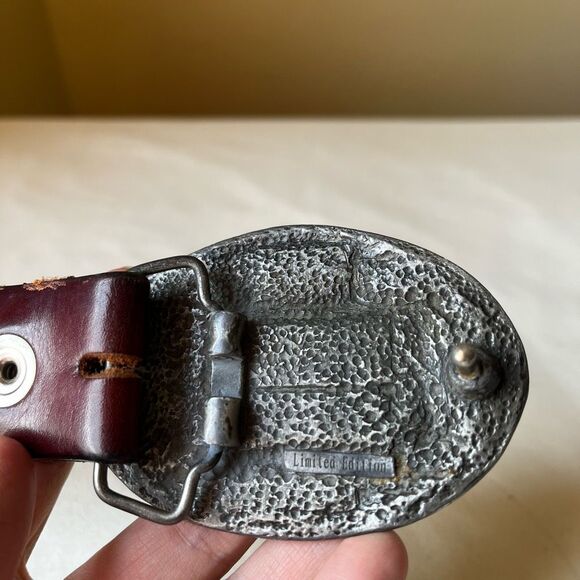 Vintage NASCAR Dale Earnhardt Leather Belt with #3 Buckle Collectible Novelty - Picture 9 of 10